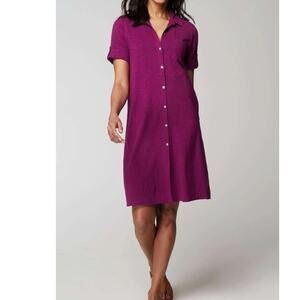 J.jill Classic Cotton-slub Shirtdress with POCKETS size 2X